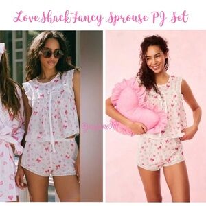 LoveShackFancy Pink Heart Sprouse PJ Set